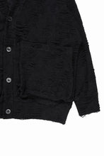 Load image into Gallery viewer, A.F ARTEFACT JUMBO CARDIGAN / DAMAGE PILE & PLATING KNIT JERSEY (BLACK)