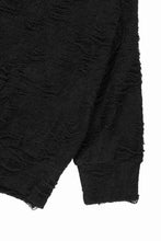 Load image into Gallery viewer, A.F ARTEFACT JUMBO CARDIGAN / DAMAGE PILE & PLATING KNIT JERSEY (BLACK)