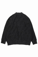 Load image into Gallery viewer, A.F ARTEFACT JUMBO CARDIGAN / DAMAGE PILE & PLATING KNIT JERSEY (BLACK)