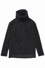 画像をギャラリービューアに読み込む, A.F ARTEFACT HIGH NECK TOP / DAMAGE PILE & PLATING KNIT JERSEY (BLACK)