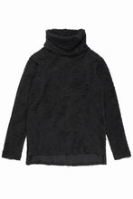 画像をギャラリービューアに読み込む, A.F ARTEFACT HIGH NECK TOP / DAMAGE PILE & PLATING KNIT JERSEY (BLACK)