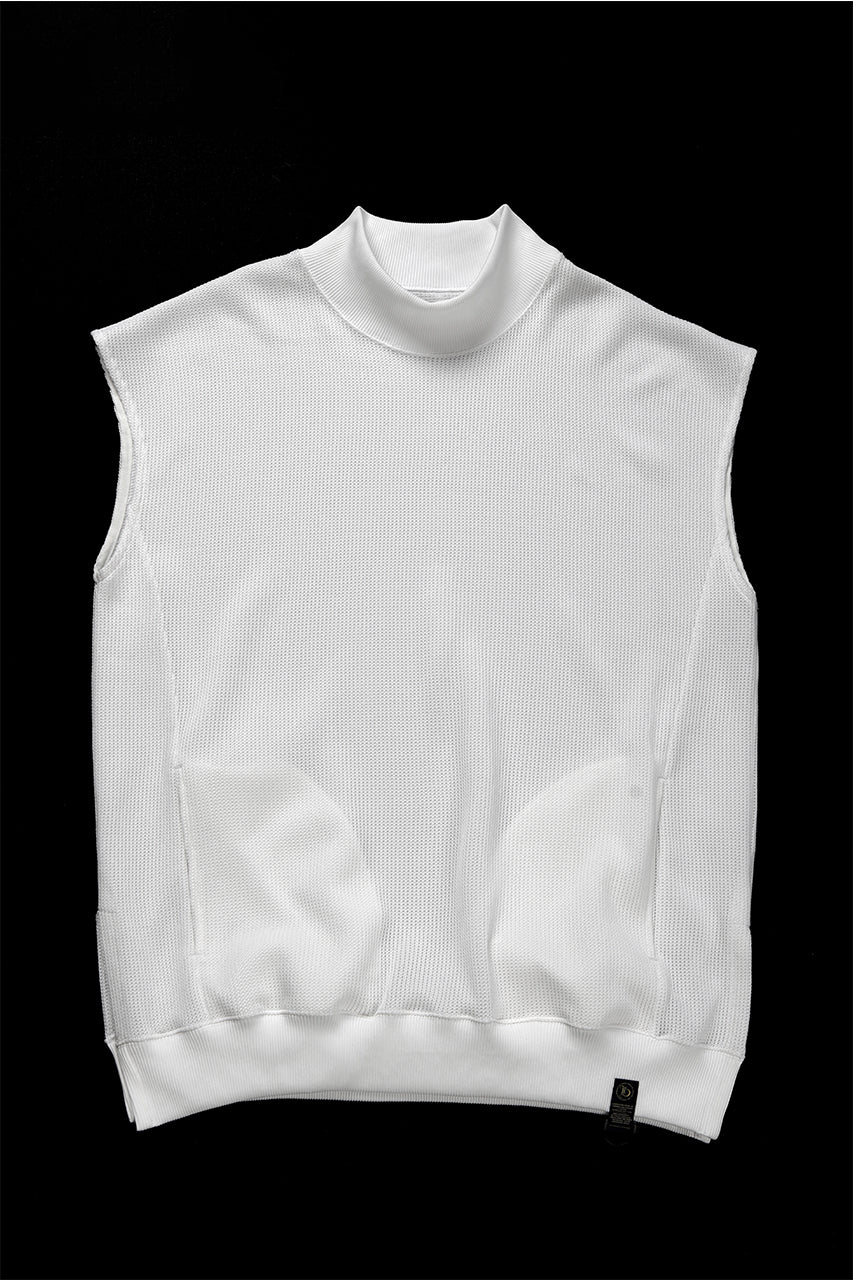 画像をギャラリービューアに読み込む, beauty : beast HIGH-NECK SLEEVELESS PULLOVER (WHITE)