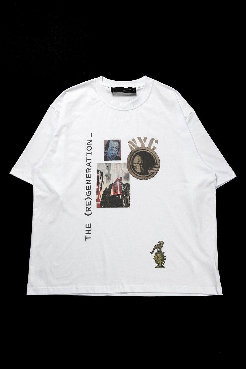 画像をギャラリービューアに読み込む, ISABEL BENENATO Comfort Size Print T-Shirt of Cotton Jersey (WHITE)