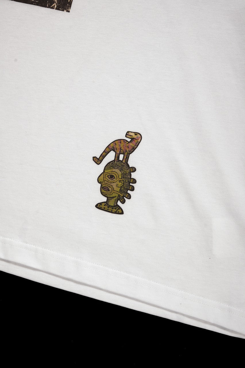 画像をギャラリービューアに読み込む, ISABEL BENENATO Comfort Size Print T-Shirt of Cotton Jersey (WHITE)