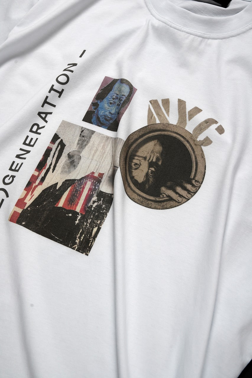 画像をギャラリービューアに読み込む, ISABEL BENENATO Comfort Size Print T-Shirt of Cotton Jersey (WHITE)