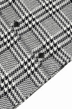 Load image into Gallery viewer, N/07 OPEN COLLAR L/S SHIRT / HOUNDSTOOTH GLEN CHECK (WHITE x GREY)