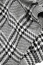 Load image into Gallery viewer, N/07 OPEN COLLAR L/S SHIRT / HOUNDSTOOTH GLEN CHECK (WHITE x GREY)