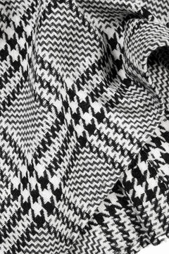 Load image into Gallery viewer, N/07 OPEN COLLAR L/S SHIRT / HOUNDSTOOTH GLEN CHECK (WHITE x GREY)