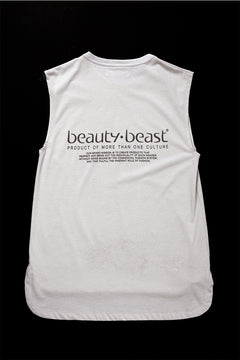 画像をギャラリービューアに読み込む, beauty : beast ESSENTIAL GRAPHIC LINE SLEEVELESS TEE (ELYSIAN / BEIGE)