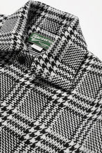 Load image into Gallery viewer, N/07 OPEN COLLAR L/S SHIRT / HOUNDSTOOTH GLEN CHECK (WHITE x BLACK)