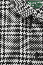 Load image into Gallery viewer, N/07 OPEN COLLAR L/S SHIRT / HOUNDSTOOTH GLEN CHECK (WHITE x BLACK)