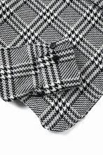 Load image into Gallery viewer, N/07 OPEN COLLAR L/S SHIRT / HOUNDSTOOTH GLEN CHECK (WHITE x BLACK)