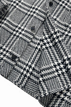 Load image into Gallery viewer, N/07 OPEN COLLAR L/S SHIRT / HOUNDSTOOTH GLEN CHECK (WHITE x BLACK)