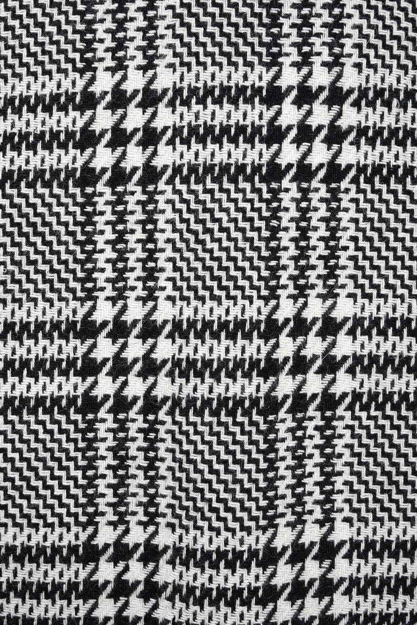 Load image into Gallery viewer, N/07 OPEN COLLAR L/S SHIRT / HOUNDSTOOTH GLEN CHECK (WHITE x BLACK)