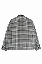Load image into Gallery viewer, N/07 OPEN COLLAR L/S SHIRT / HOUNDSTOOTH GLEN CHECK (WHITE x BLACK)