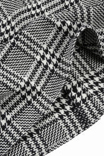 Load image into Gallery viewer, N/07 OPEN COLLAR L/S SHIRT / HOUNDSTOOTH GLEN CHECK (WHITE x BLACK)