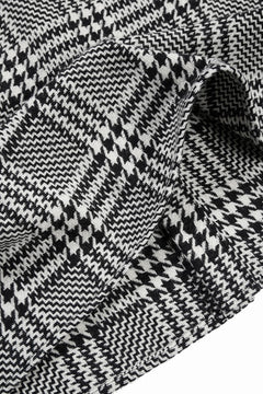 Load image into Gallery viewer, N/07 OPEN COLLAR L/S SHIRT / HOUNDSTOOTH GLEN CHECK (WHITE x BLACK)