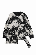 画像をギャラリービューアに読み込む, A.F ARTEFACT ASYMMETRY LOOP HEM TOPS / MOTTLED DYING (BLACK x IVORY)