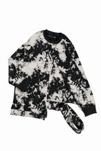 画像をギャラリービューアに読み込む, A.F ARTEFACT ASYMMETRY LOOP HEM TOPS / MOTTLED DYING (BLACK x IVORY)