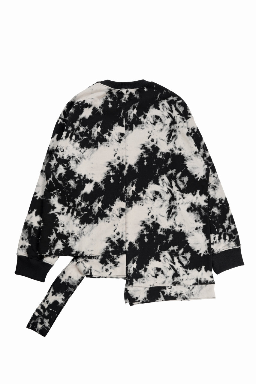 画像をギャラリービューアに読み込む, A.F ARTEFACT ASYMMETRY LOOP HEM TOPS / MOTTLED DYING (BLACK x IVORY)