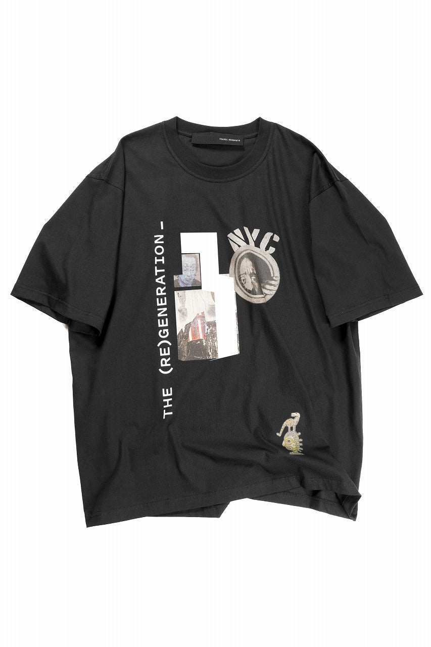 画像をギャラリービューアに読み込む, ISABEL BENENATO Comfort Size Print T-Shirt of Cotton Jersey (BLACK)