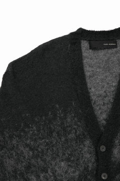 Load image into Gallery viewer, ISABEL BENENATO Shaded Gauzed Mohair Cardigan (BLACK / GRAPHITE)
