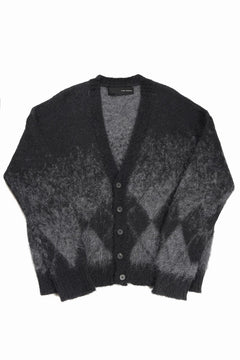 Load image into Gallery viewer, ISABEL BENENATO Shaded Gauzed Mohair Cardigan (BLACK / GRAPHITE)