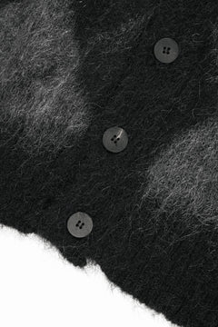 Load image into Gallery viewer, ISABEL BENENATO Shaded Gauzed Mohair Cardigan (BLACK / GRAPHITE)
