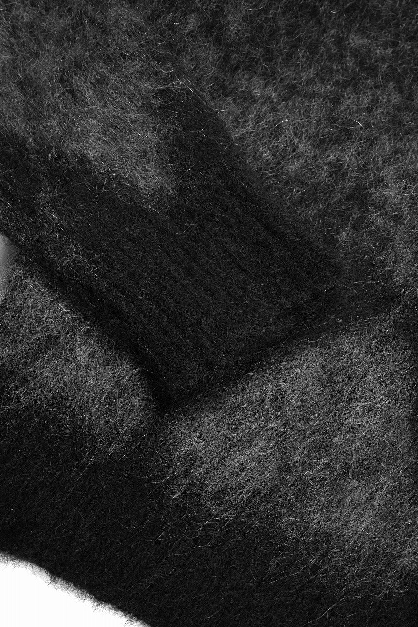 Load image into Gallery viewer, ISABEL BENENATO Shaded Gauzed Mohair Cardigan (BLACK / GRAPHITE)