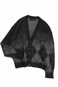 Load image into Gallery viewer, ISABEL BENENATO Shaded Gauzed Mohair Cardigan (BLACK / GRAPHITE)