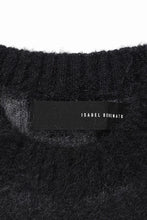 画像をギャラリービューアに読み込む, ISABEL BENENATO Gauzed Mohair Crew-Neck Sweater in Shaded Check (BLACK / GRAPHITE)
