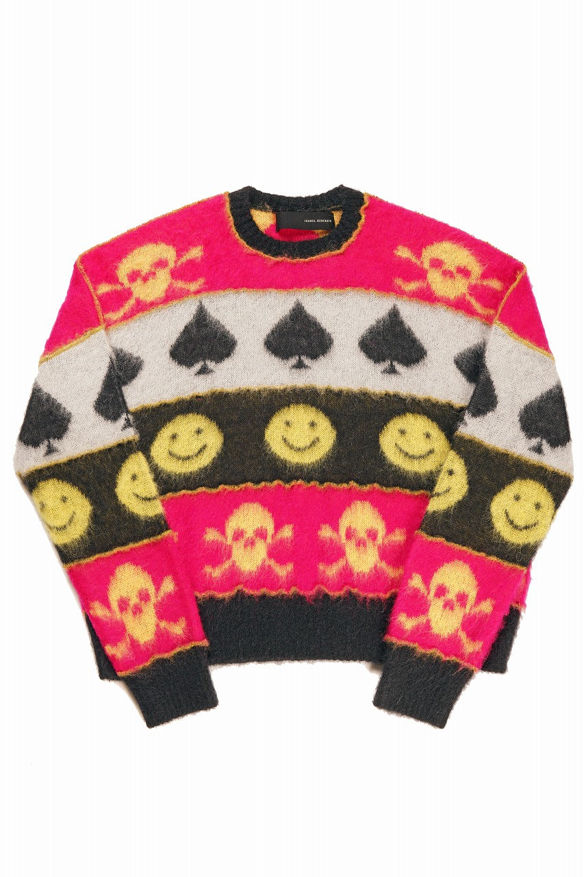 画像をギャラリービューアに読み込む, ISABEL BENENATO Wool Jacquarrd Intarsia Knit Jumper (MIX)