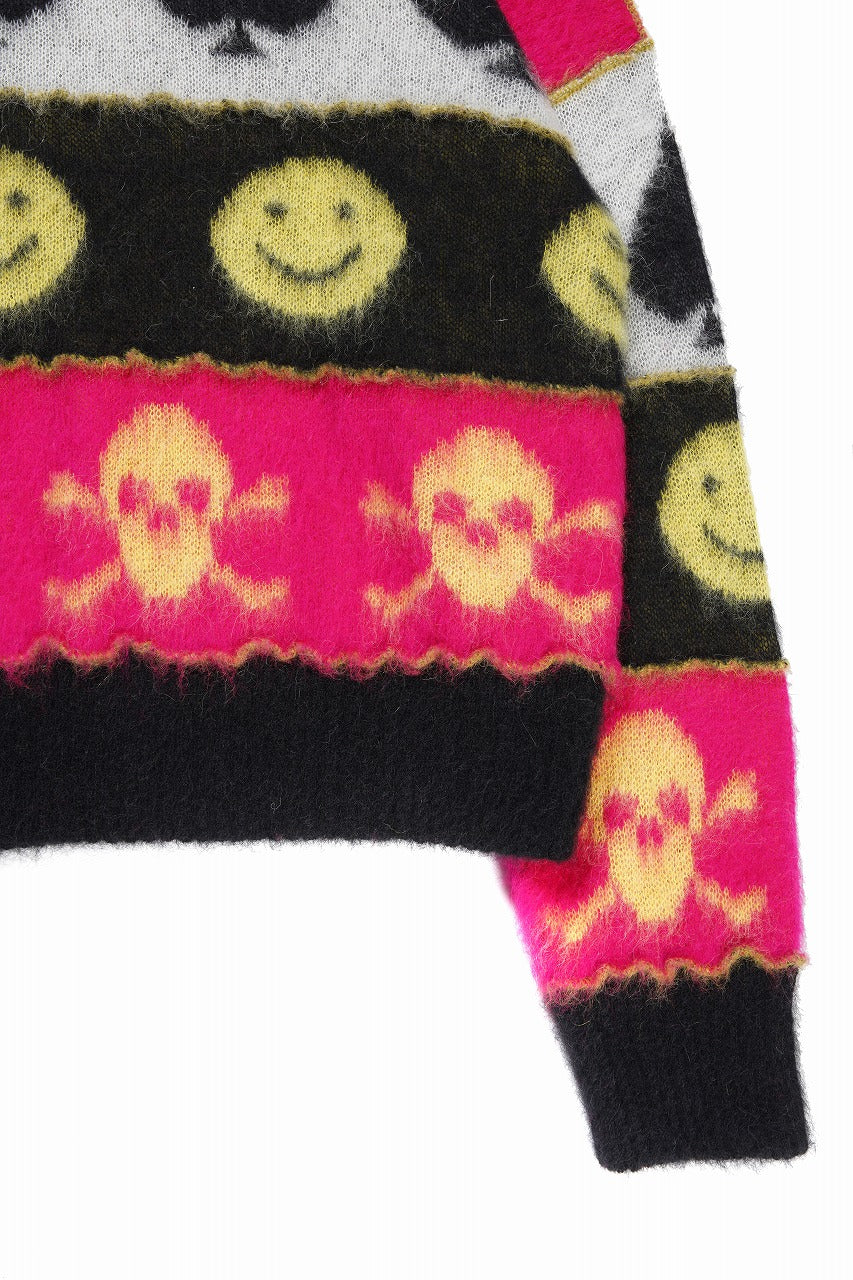 画像をギャラリービューアに読み込む, ISABEL BENENATO Wool Jacquarrd Intarsia Knit Jumper (MIX)