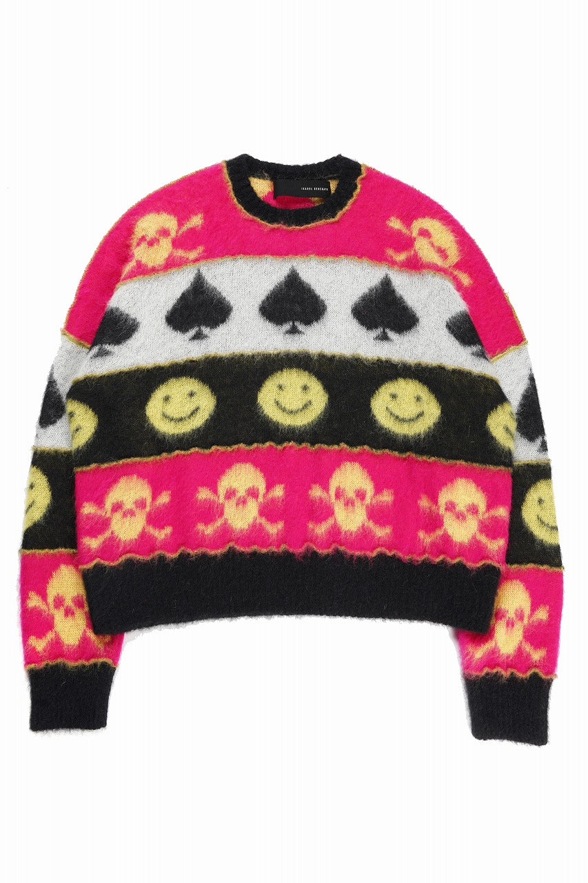 画像をギャラリービューアに読み込む, ISABEL BENENATO Wool Jacquarrd Intarsia Knit Jumper (MIX)