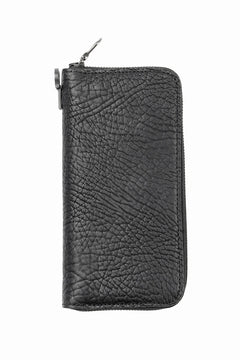 Load image into Gallery viewer, ISAMU KATAYAMA BACKLASH ROUND FASTNER WALLET / MARYAM HEAT SHRINK HORSE BUTT (BLACK)