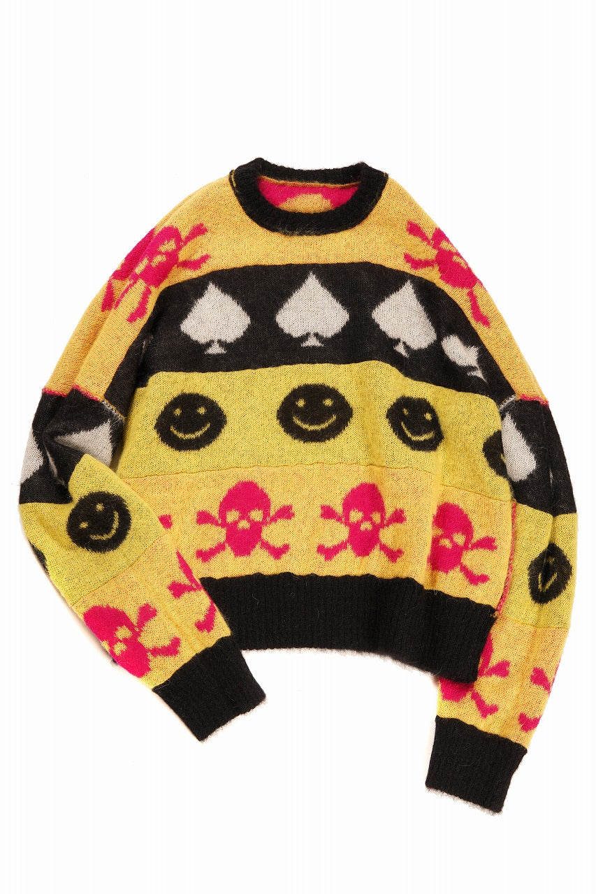 画像をギャラリービューアに読み込む, ISABEL BENENATO Wool Jacquarrd Intarsia Knit Jumper (MIX)