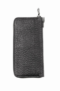Load image into Gallery viewer, ISAMU KATAYAMA BACKLASH ROUND FASTNER WALLET / MARYAM HEAT SHRINK HORSE BUTT (BLACK)