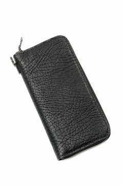 Load image into Gallery viewer, ISAMU KATAYAMA BACKLASH ROUND FASTNER WALLET / MARYAM HEAT SHRINK HORSE BUTT (BLACK)