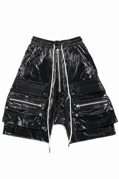 画像をギャラリービューアに読み込む, A.F ARTEFACT LEATHER TEC ZIP CARGO SHORTS (BLACK)
