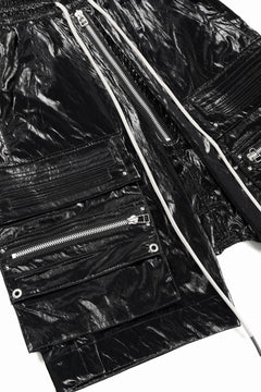 画像をギャラリービューアに読み込む, A.F ARTEFACT LEATHER TEC ZIP CARGO SHORTS (BLACK)