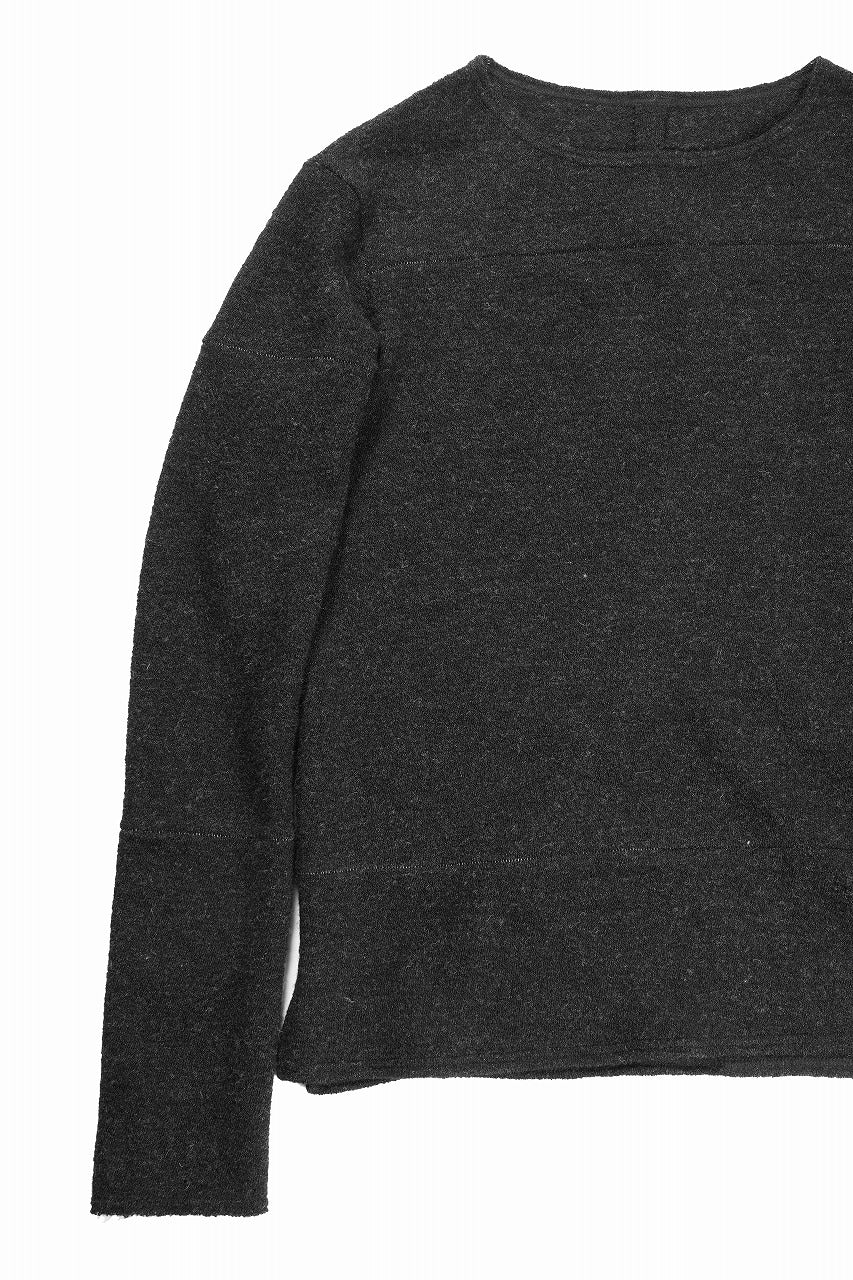 画像をギャラリービューアに読み込む, KLASICA STANDARD BOAT NECK / SHETLAND WOOL AMUNZEN (CARBON)