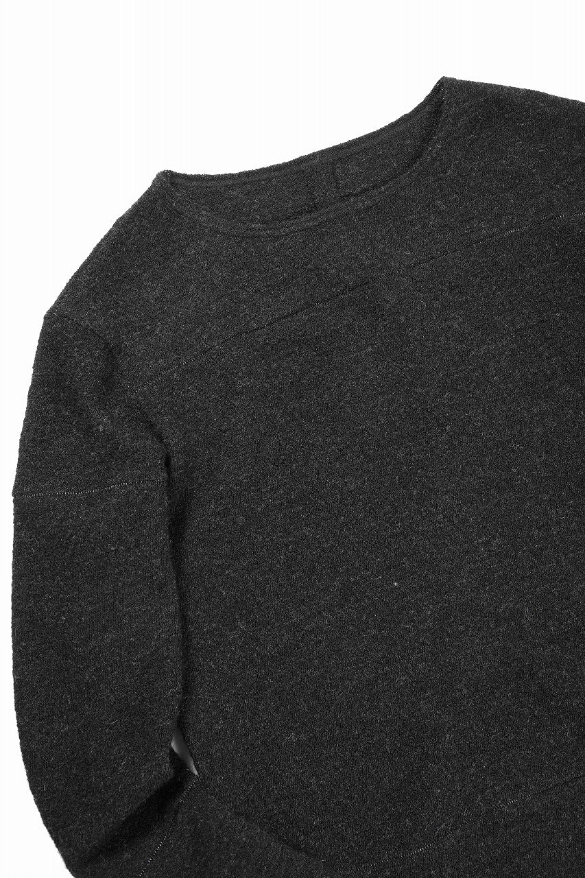 画像をギャラリービューアに読み込む, KLASICA STANDARD BOAT NECK / SHETLAND WOOL AMUNZEN (CARBON)