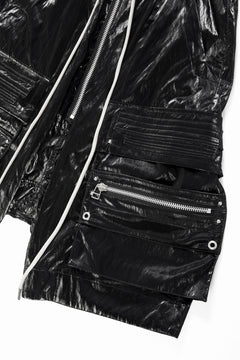 画像をギャラリービューアに読み込む, A.F ARTEFACT LEATHER TEC ZIP CARGO SHORTS (BLACK)