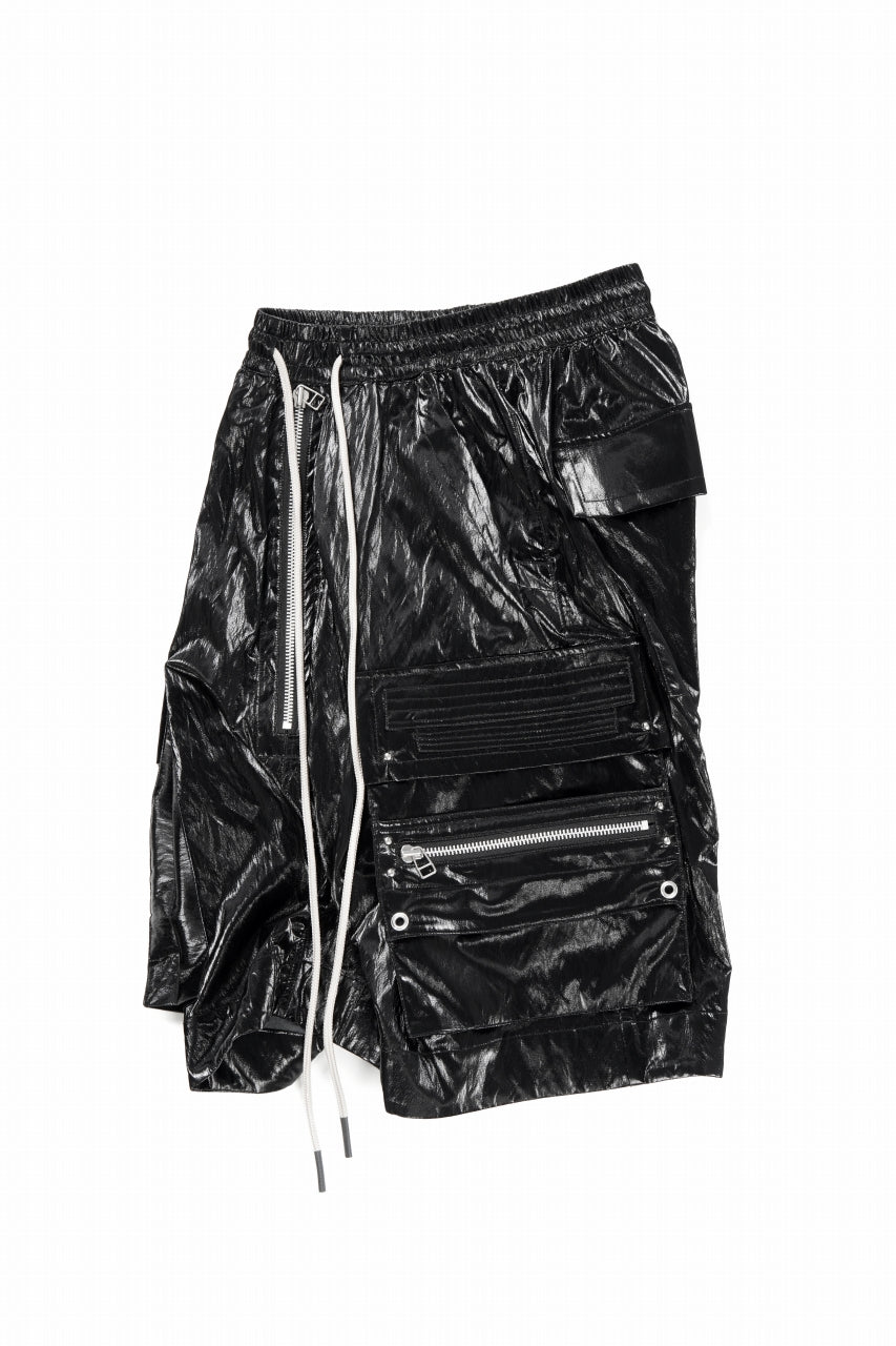 画像をギャラリービューアに読み込む, A.F ARTEFACT LEATHER TEC ZIP CARGO SHORTS (BLACK)
