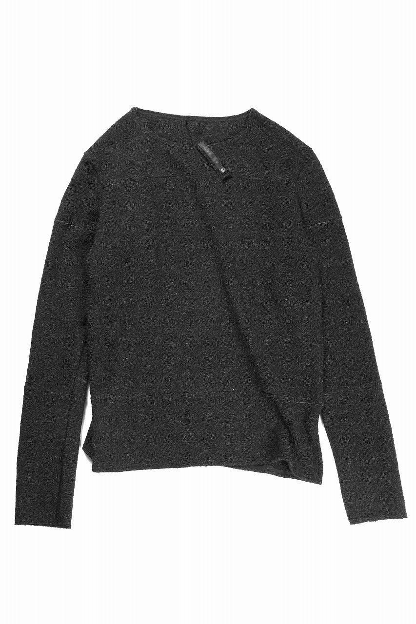 画像をギャラリービューアに読み込む, KLASICA STANDARD BOAT NECK / SHETLAND WOOL AMUNZEN (CARBON)