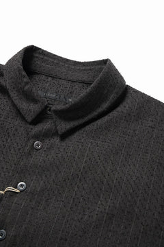 Load image into Gallery viewer, KLASICA EXTRA WIDE OUTER SHIRTS / FORK NEEDLE PUNCH SUPER 100's PENCIL STRIPE (IRON BROWN STRIPES)