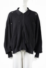 Load image into Gallery viewer, Professor.E DESTROYED KNIT JACKET (BLACK)