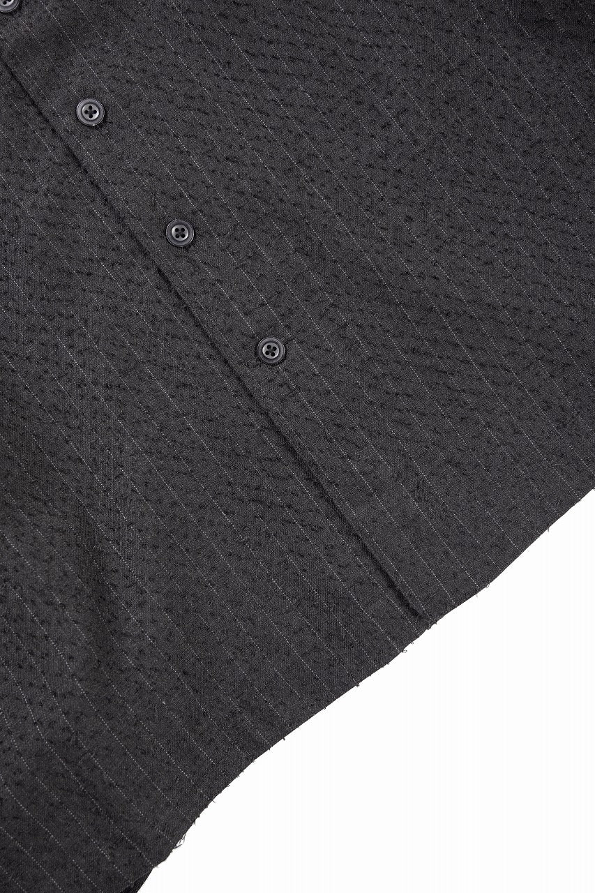 Load image into Gallery viewer, KLASICA EXTRA WIDE OUTER SHIRTS / FORK NEEDLE PUNCH SUPER 100's PENCIL STRIPE (IRON BROWN STRIPES)