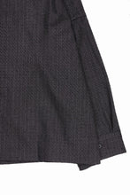 Load image into Gallery viewer, KLASICA EXTRA WIDE OUTER SHIRTS / FORK NEEDLE PUNCH SUPER 100's PENCIL STRIPE (IRON BROWN STRIPES)