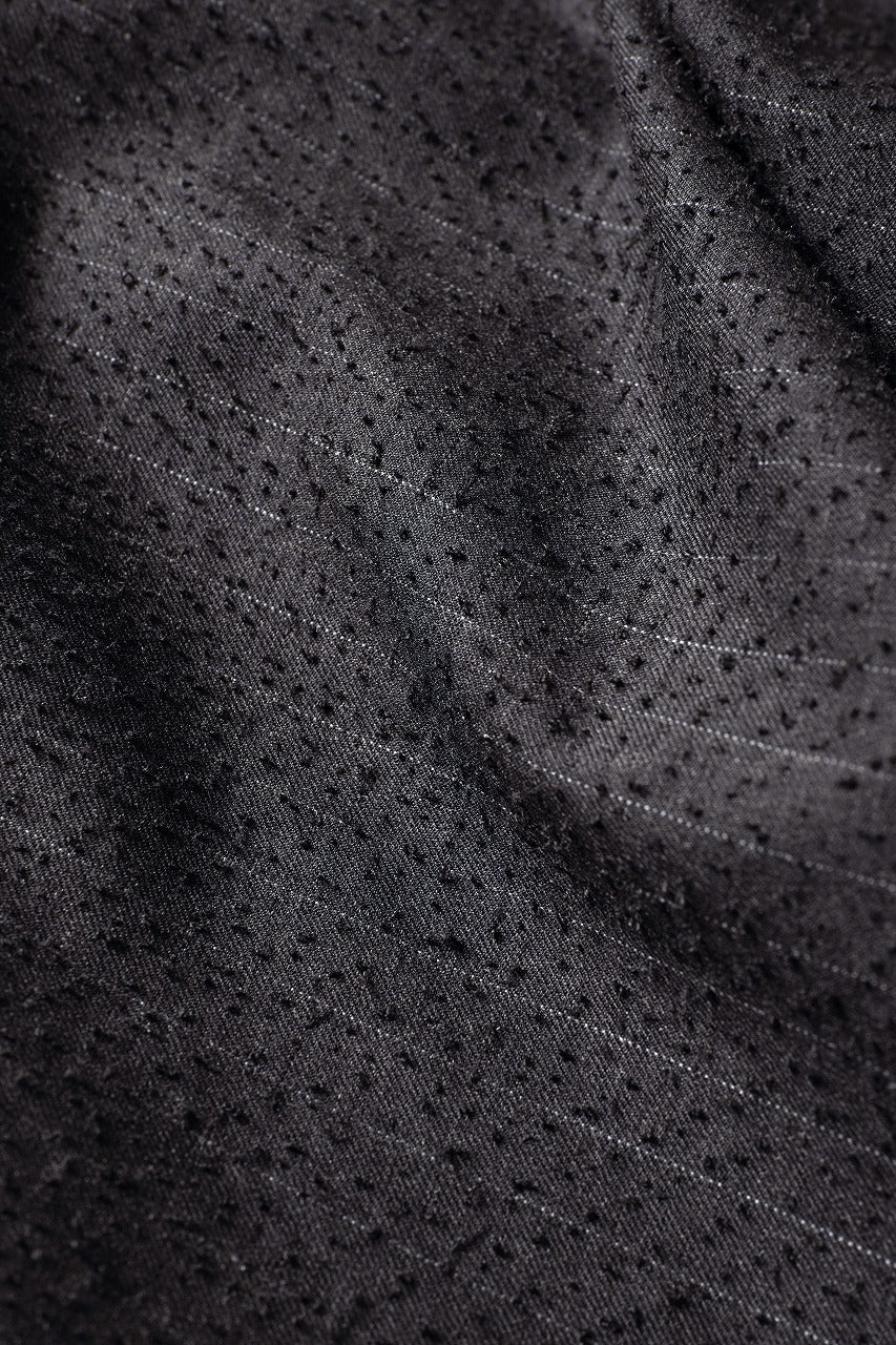 Load image into Gallery viewer, KLASICA EXTRA WIDE OUTER SHIRTS / FORK NEEDLE PUNCH SUPER 100's PENCIL STRIPE (IRON BROWN STRIPES)